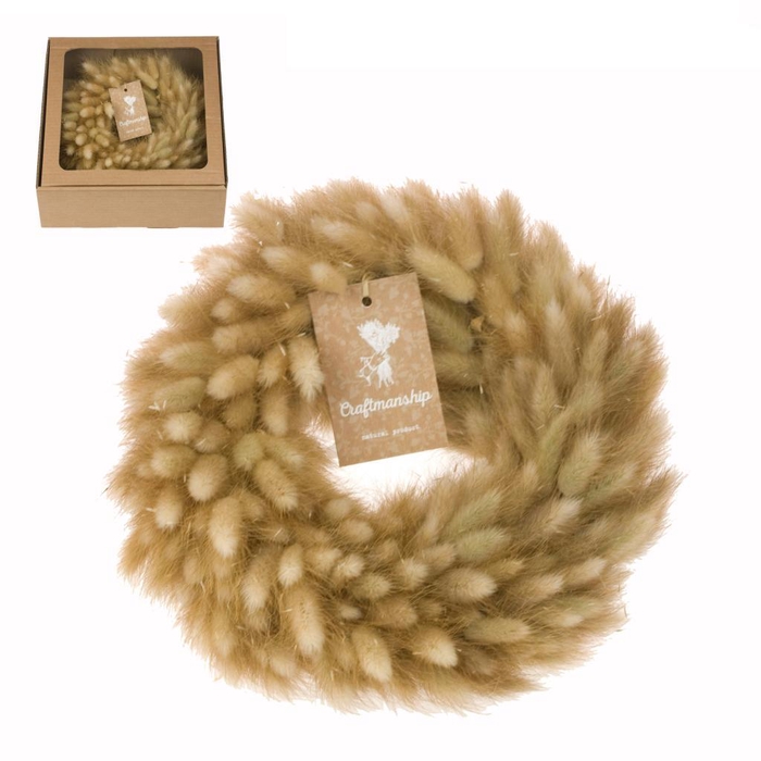 <h4>Wreath 30cm Lagurus Natural</h4>