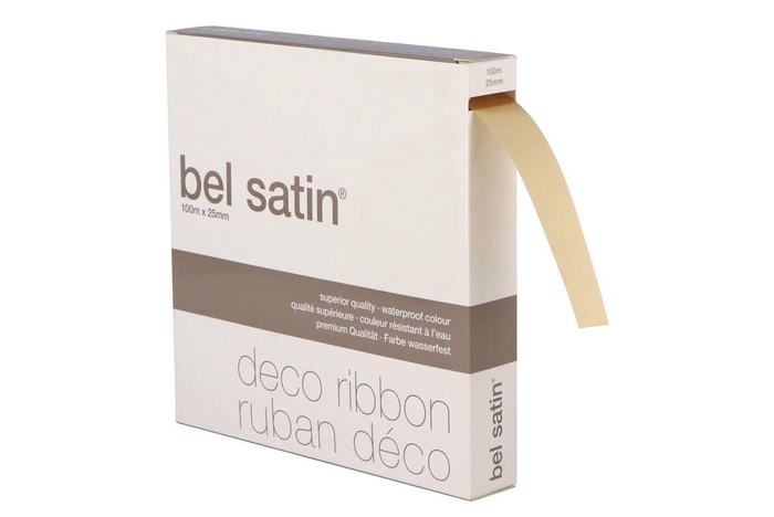 <h4>Ribbon Satin 51 Light Gold 100m X 25mm P/1</h4>