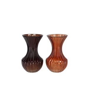 Taylor Brown Vase Cone Neck Ass 7x11cm