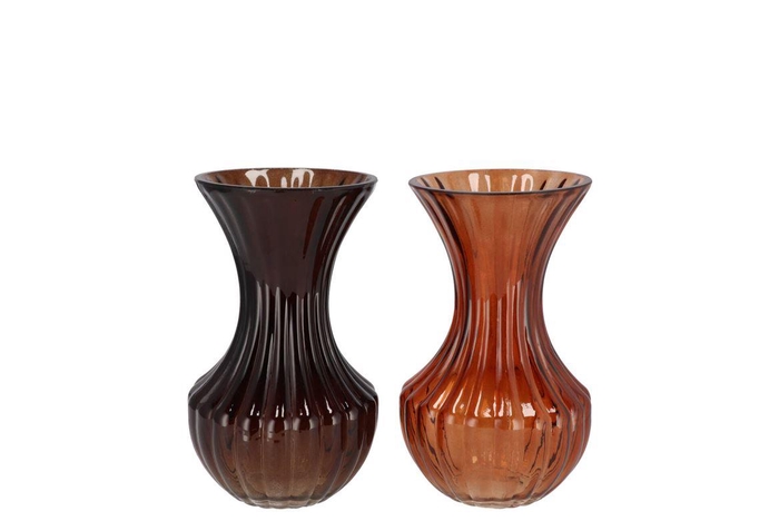<h4>Taylor Brown Vase Cone Neck Ass 7x11cm</h4>