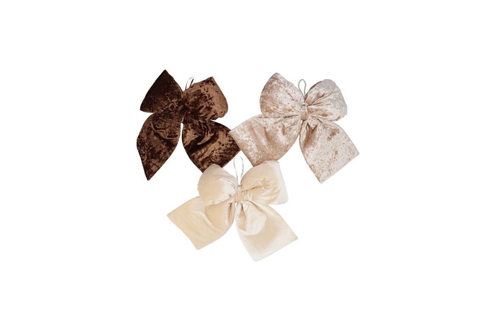 <h4>Loulou Brown Velvet Hanger Bow Ass 15cm</h4>