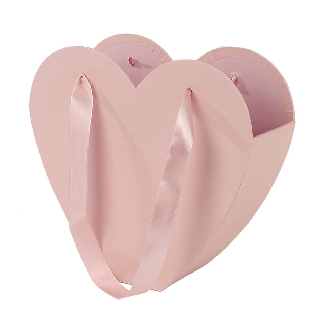 <h4>Luxury gift bag heart cardboard 24x8.5xH21cm pink</h4>