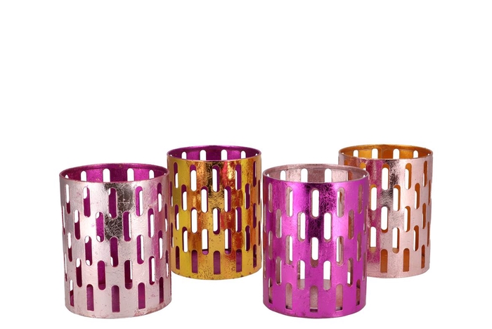 <h4>Glam Jolly Pink Mix T-light Ass 10x13cm</h4>