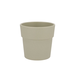 Ceramic Light Kaki Pot Orchid Edge Structure 13cm