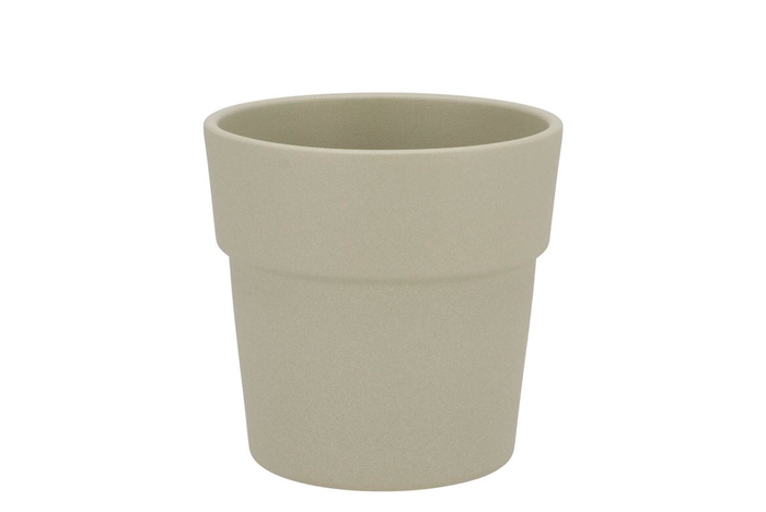 <h4>Ceramic Orchid Pot Light Kaki Structure 13cm</h4>