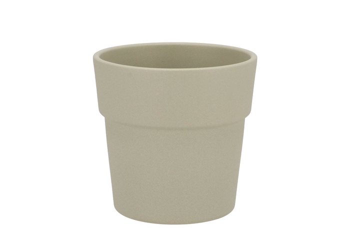 <h4>Ceramic Light Kaki Pot Orchid Edge Structure 13cm</h4>