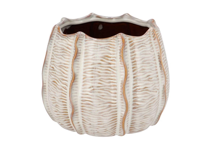 <h4>Sifan White Pot Structure 22x22x17cm</h4>
