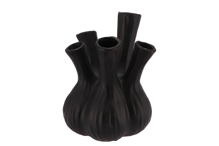 <h4>Aglio Matt Black Vase 20x25cm</h4>