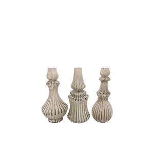 Mika Nordic Green Vase Curves Ass 13x25cm Nm