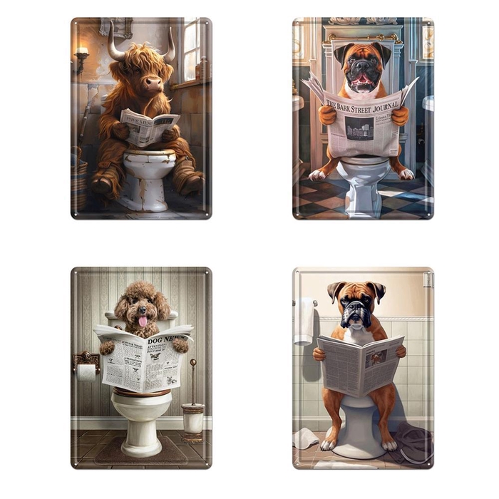 <h4>Wall Hanger Tin 20x30cm Animal</h4>