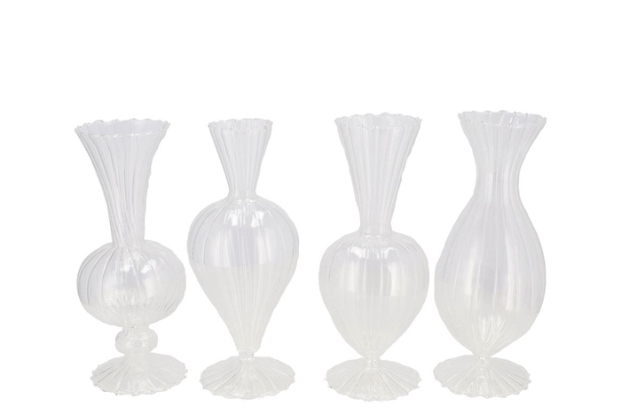 <h4>Sunny Dutch Transparent Glass Vase Ass 10x10x20cm</h4>