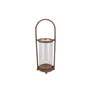 Kaya Bronze Candle Holder Glass Metal 18x16x49cm