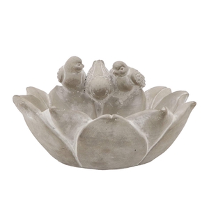 Concrete Bird Bowl Flower 25x25x14cm