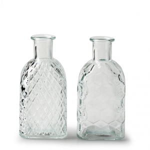 Glass Bottle Retro d06.5*13.5cm ass.