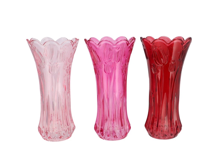<h4>Delight Dutch Pink Mix Vase Tulip Ass 13x25cm</h4>