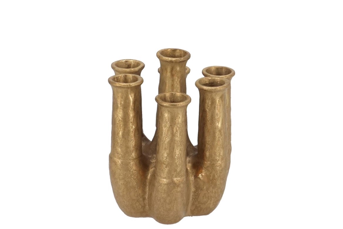 <h4>Inga Jahra Gold Vase Tube 15x13x18cm</h4>