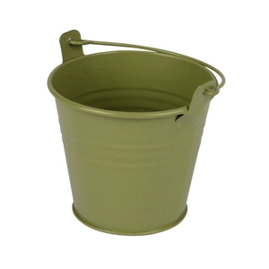 Bucket Sevilla zinc 8.2xH7.2cm - ES7 green matt