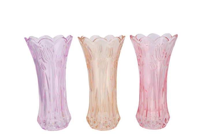 <h4>Delight Dreamy Pastel Mix Vase Tulip Ass 13x25cm</h4>