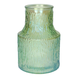 Vase Polina d8.9/13.5xh19.8 green+p