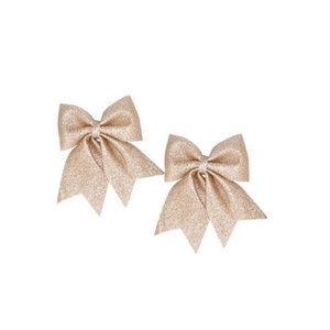Deco Shine Bow Cozy Champagne 19x24cm P/2