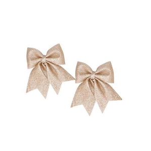 Deco Shine Bow Cozy Champagne 19x24cm Per 2