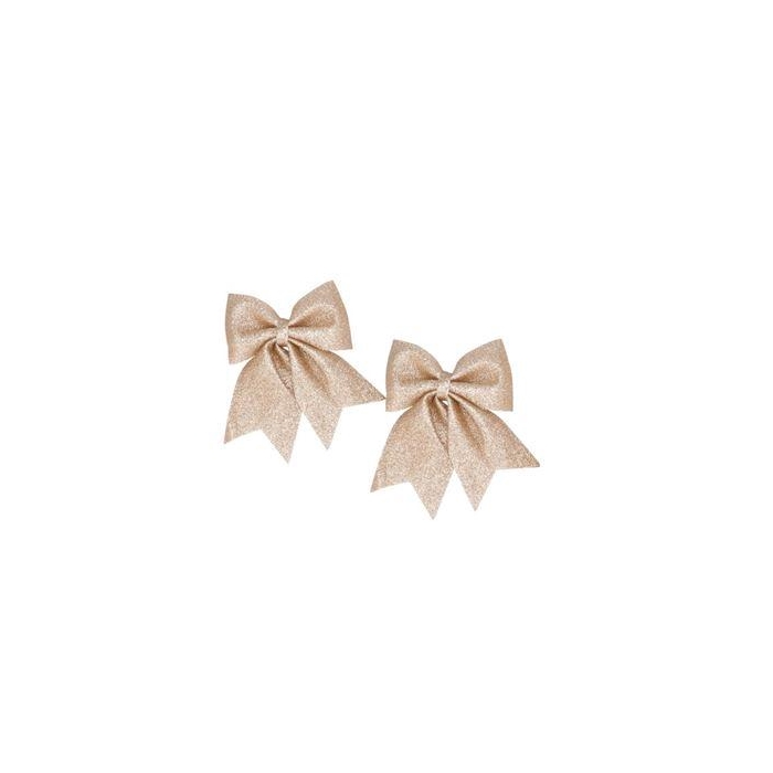 <h4>Deco Shine Bow Cozy Champagne 19x24cm P/2</h4>