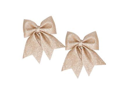 <h4>Deco Shine Bow Cozy Champagne 19x24cm Per 2</h4>