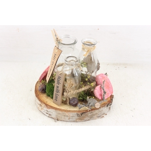 arr2 MB - Hout schijf 3fles Hoog Hart