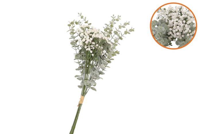 Silk Eucalyptus/gypsophila Bundle Green