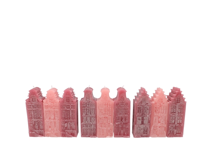 Amsterdam House Sweets Pink Mix Candle 6x6x16cm