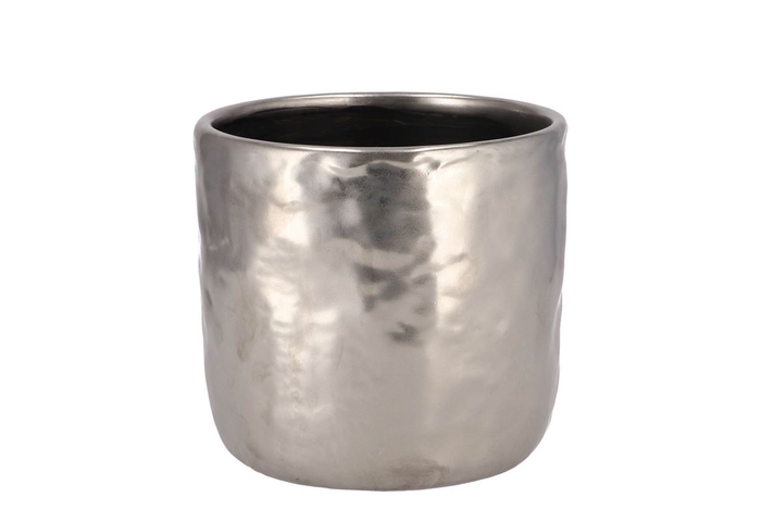 <h4>Iron Stone Silver Glazed Pot 13x13cm</h4>