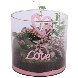 Mothersday Arr. Indoor Glass Vase Cylinder Ø19cm 3PP