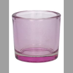 DF02-440172200 - Candle holder Espen1 d6.5xh6 lavender transparent