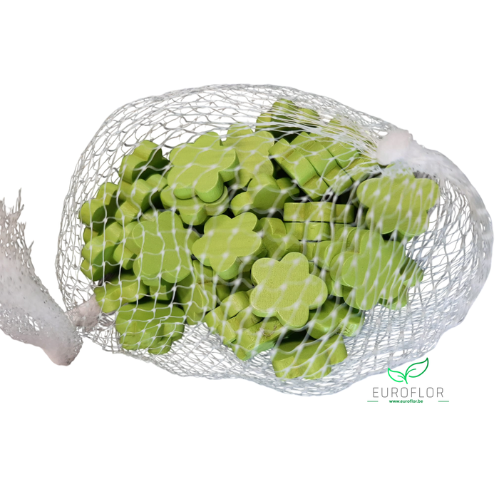 <h4>HOUTEN BLOEMEN 2CM APPELGROEN 50pcs</h4>