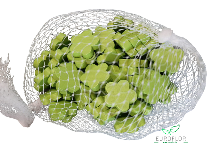 HOUTEN BLOEMEN 2CM APPELGROEN 50pcs