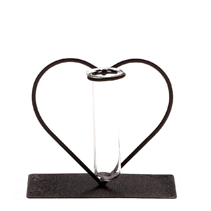 <h4>Mothersday Glass Heart+1tube 14*6*13cm</h4>