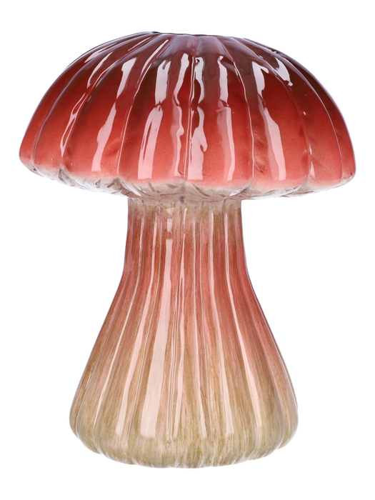 <h4>DF00-665481300 - Vase Champignon1 lines d4.5/16xh20.3 red</h4>