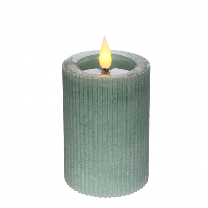 <h4>Candle LED cylind.rib d07*10cm ex.AAA</h4>