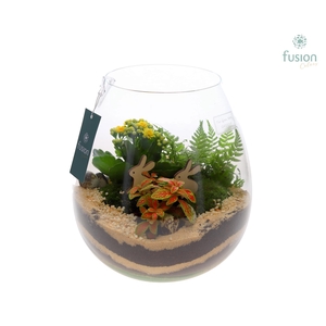 Green Bottle Abby Large met Pasen arrangement