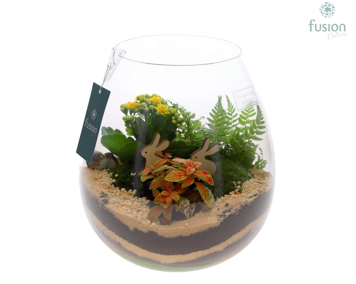 <h4>Green Bottle Abby Large met Pasen arrangement</h4>