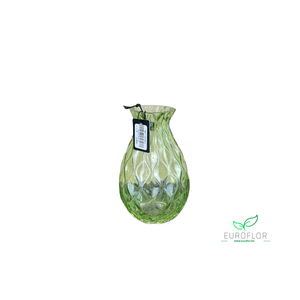 GLASS VASE GREEN 20,5*12*H12