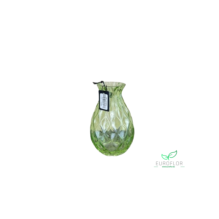 <h4>GLASS VASE GREEN 20,5*12*H12</h4>