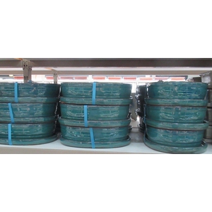 Bonsai pot oval glazed green, with plate ( 32x24,5x9)