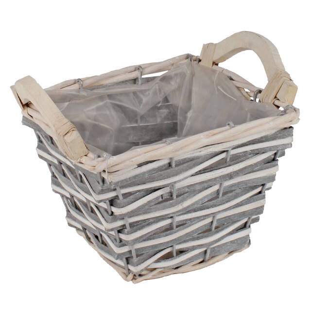<h4>Basket Baku chipwood 16.5x16.5x12cm grey</h4>