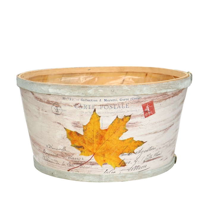 Wood Leaf tray d22*11cm