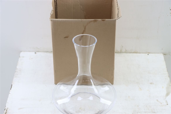 Deco Vase Glass Discus D7 H26