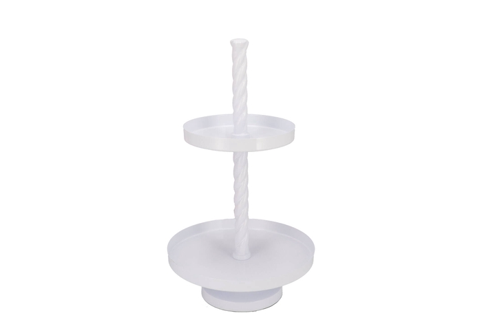 Storage Shelf Swirl Nordic White 35x35x62cm