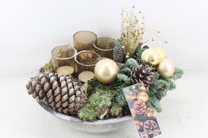 <h4>arr5 Kerst MB - Zink bol schaal gold 4licht</h4>