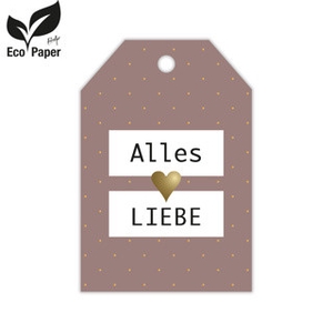 Labels Displ.Card D Liebe 5*8cm x20