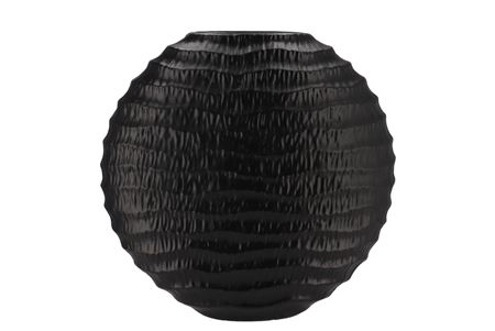 <h4>Inga Jada Black Oval Vase Wave 41x14x39cm Nm</h4>